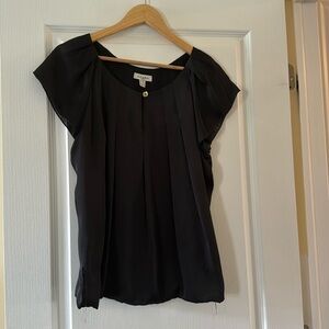 Black short sleeve blouse
